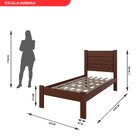 Cama Solteiro Em Madeira Maciça Lara Castanho