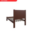 Cama Solteiro Em Madeira Maciça Lara Castanho