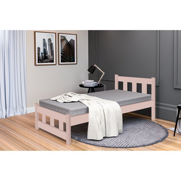 Cama Solteiro Em Mdf 195cm X 97cm Pop Rosê