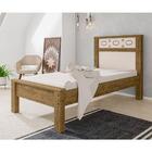 Cama Solteiro Em Mdf Las Vegas - Canela/off White - Cor: Marr