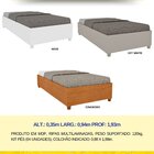 Cama Solteiro Em Mdp 94cm X 193cm Mônaco