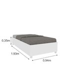 Cama Solteiro Em Mdp 94cm X 193cm Mônaco