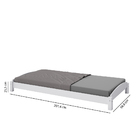 Cama Solteiro Empilhável  Laqueado Branco Casatema