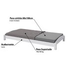 Cama Solteiro Empilhável Casatema Madeiraoriginals Branco