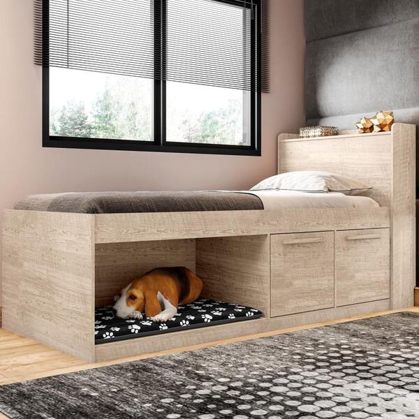 Cama Solteiro Espaço Pet Amarula Com Colchão