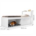 Cama Solteiro Espaço Pet Branco