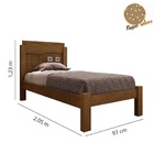 Cama Solteiro F80 Letícia 0,88 - Malbec