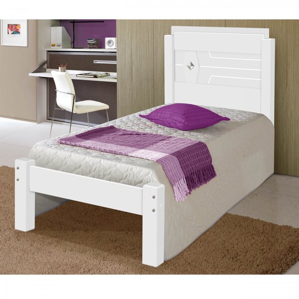 Cama Solteiro Flex Color Lívia Quarto Branco