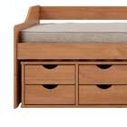 Cama Solteiro Floro Madeira Maciça Amêndoa