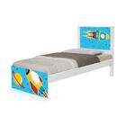 Cama Solteiro Foguete Espacial Com Colchão