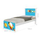 Cama Solteiro Foguete Espacial Com Colchão