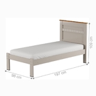 Cama Solteiro Gwen Off White Madeira