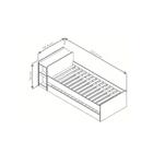 Cama Solteiro Hashtag Madeira Maciça Branca