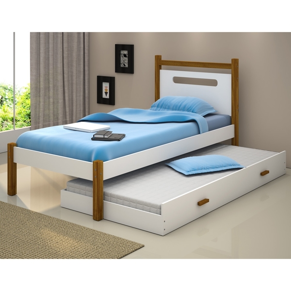 Cama Solteiro Helo Com Auxiliar E Colchões