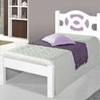 Cama Solteiro Holanda Branco E Lilás