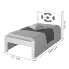 Cama Solteiro Holanda Branco E Lilás