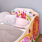 Cama Solteiro Infantil Carruagem MDF Lateral Grade Proteção D