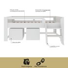 Cama Solteiro Infantil Com Escada E 2 Baús Serena Yescasa Bra