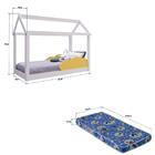 Cama Solteiro Infantil Montessoriana Com Colchão E Proteção L