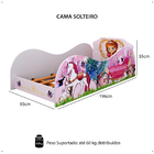 Cama Solteiro Infantil Montessoriana MDF Lateral Grade Proteç