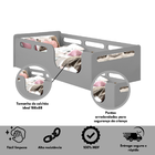 Cama Solteiro Infantil Segura Confortável Montessoriana Cinza