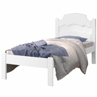 Cama Solteiro Iris Branco E Preto Branco