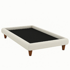 Cama Solteiro Japonesa Pés Madeira Haru Bouclé Off White - Sa