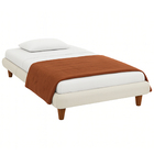Cama Solteiro Japonesa Pés Madeira Haru Bouclé Off White - Sa