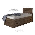 Cama Solteiro Júlia 5 Gavetas Em Mdf E Mdp Conquista Móveis