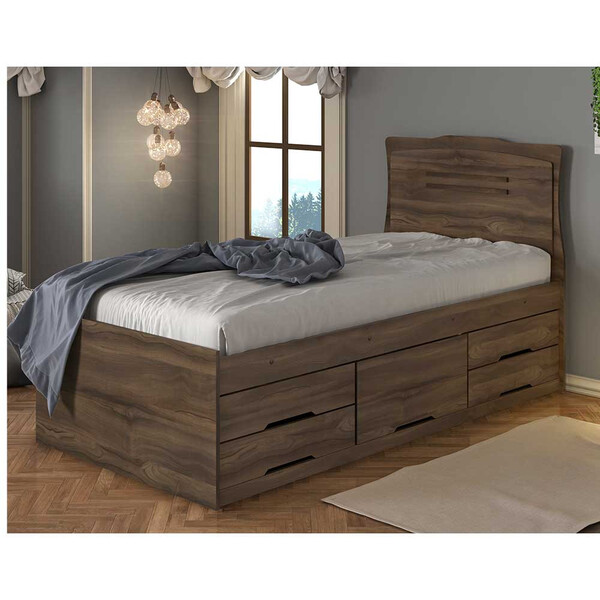 Cama Solteiro Júlia 5 Gavetas Em Mdf E Mdp Conquista Móveis