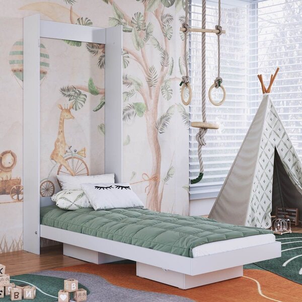 Cama Solteiro Juvenil Articulável Vertical 80 Vancouver Branco