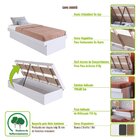 Cama Solteiro Juvenil Box Baú 80 Bogotá Mel