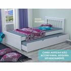 Cama Solteiro Juvenil Exclusive Madeira Maciça Branco