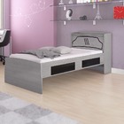 Cama Solteiro Juvenil Vitória Cinza/preto – Conquista