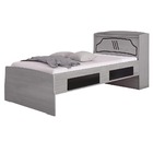 Cama Solteiro Juvenil Vitória Cinza/preto – Conquista