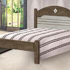 Cama Solteiro Kely Castanho E Avelã Com Colchão