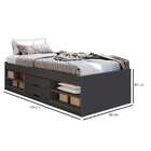 Cama Solteiro Kiara 2 Gv Preta