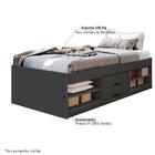 Cama Solteiro Kiara 2 Gv Preta