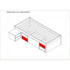 Cama Solteiro Kiara Madeira Maciça Branca