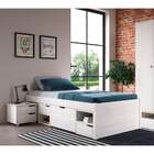 Cama Solteiro Kiara Madeira Maciça Branca