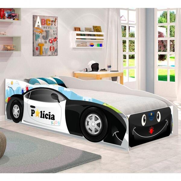 Cama Solteiro Kids Speciale Carro Polícia Baby