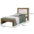 Cama Solteiro Laila  Jequitiba/off White