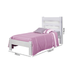 Cama Solteiro Lara - Branca