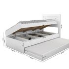 Cama Solteiro Larissa Branca Com Auxiliar E 02 Colchões Framar