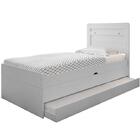 Cama Solteiro Larissa Branca Com Auxiliar E 02 Colchões Framar