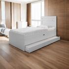 Cama Solteiro Larissa Com Auxiliar Branca Framar