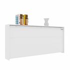 Cama Solteiro Latino Articulável Com Armário Aéreo Branca