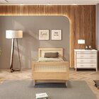 Cama Solteiro Lift Em Madeira Maciça Com Rattan Casatema Made