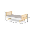 Cama Solteiro Lift Em Madeira Maciça Com Rattan Casatema Made