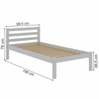Cama Solteiro Linna Em Madeira Maciça Mdf Branco